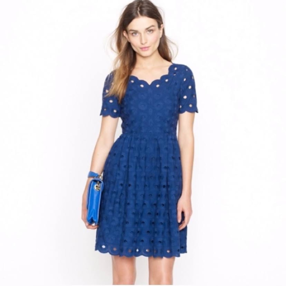 // j crew // circle eyelet dress